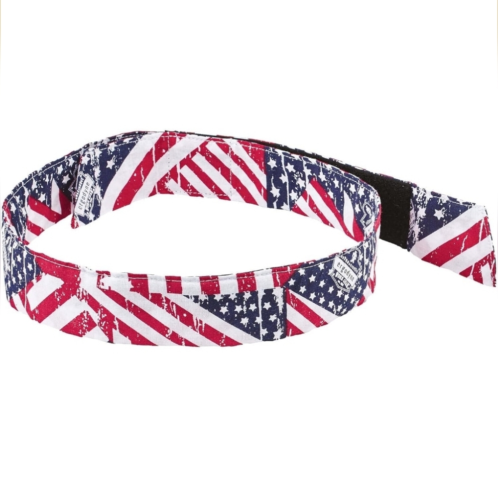 Chill-Its Evaporative Tie‎ Bandana With Polymers Patriotic Flag Print